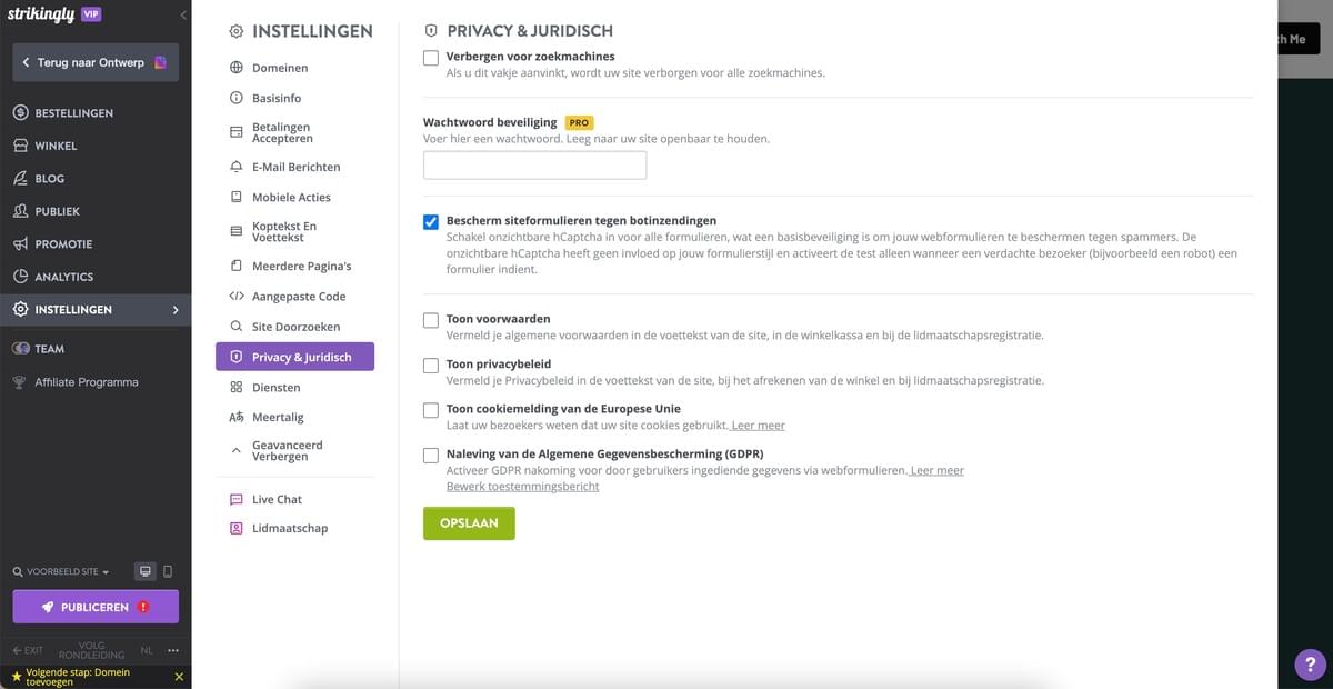 Afbeelding afkomstig van Strikingly