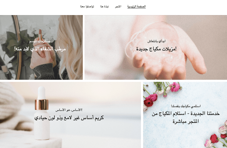 قالب متجر كلوي ميك أب عبر الإنترنت من Strikingy