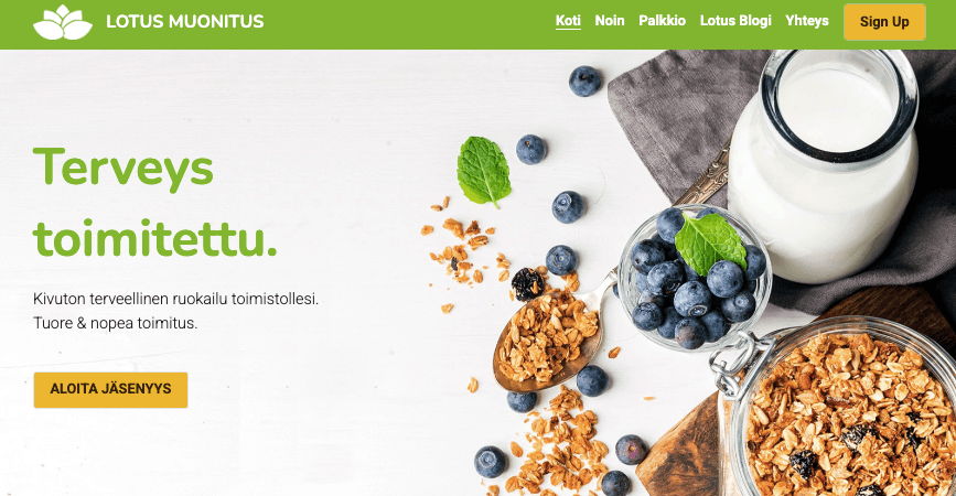 Lotus Catering -malli Strikinglyltä