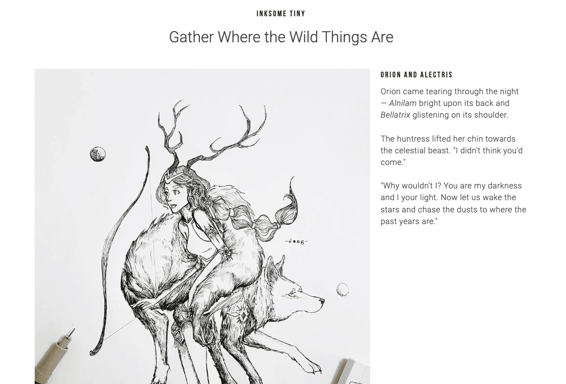 Kuva otettu Strikingly-käyttäjän verkkosivustolta - Inksome Tiny 