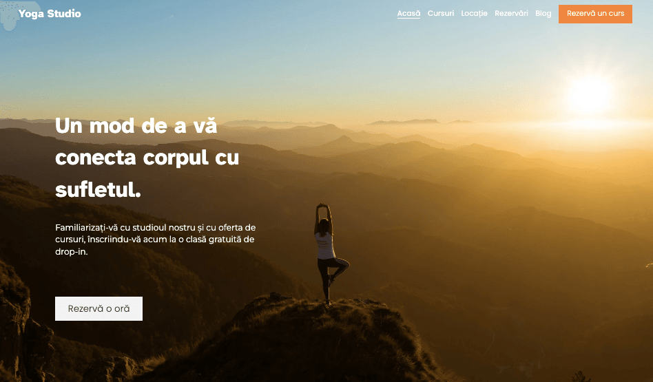 Șablon Yoga de la Strikingly
