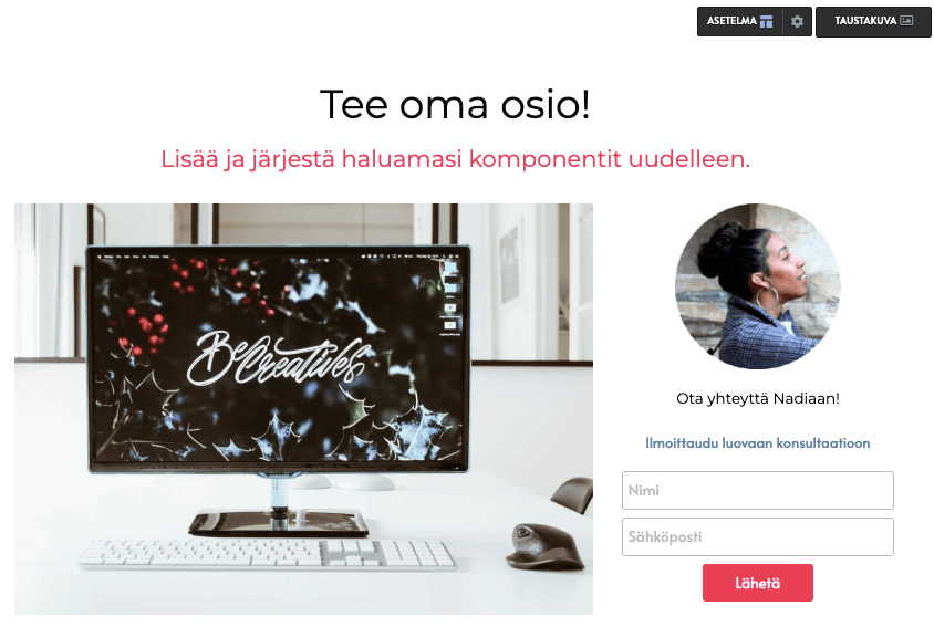 Strikingly Luo oma osiosi