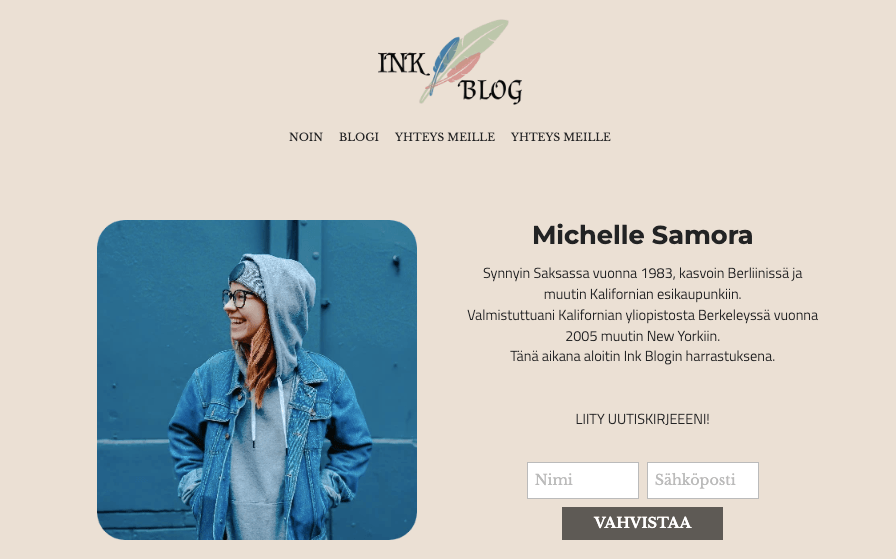 Ink Blog Template Strikinglyltä