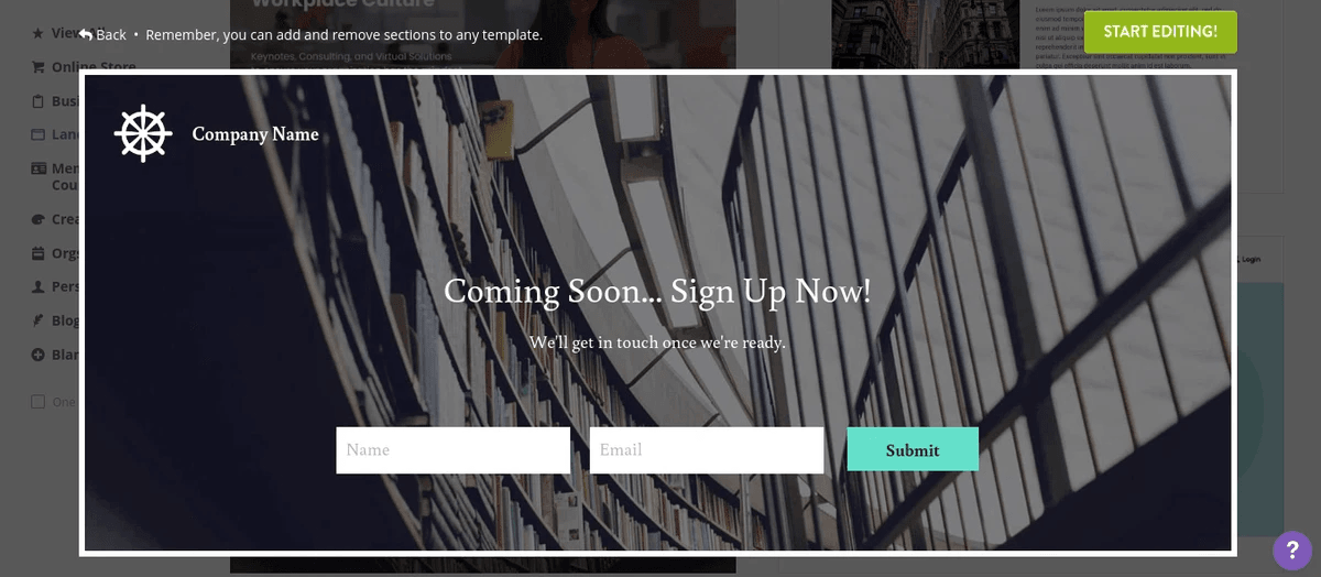 Utwórz lejek marketingu cyfrowego w Strikingly – przechwytywanie leadów