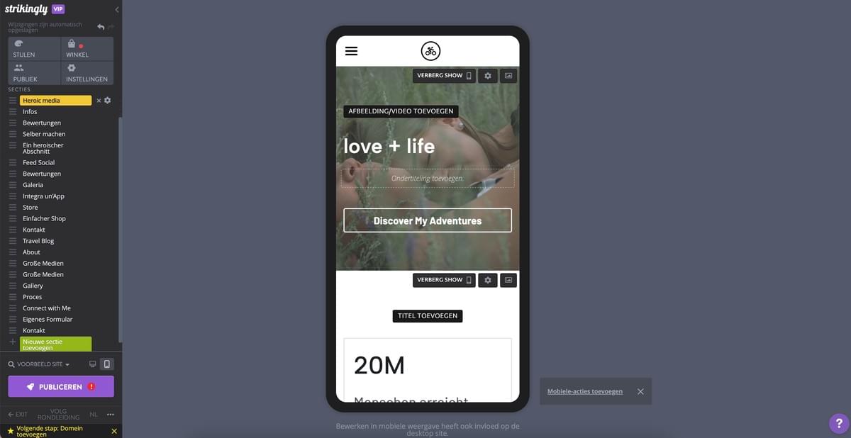 Afbeelding afkomstig van Strikingly