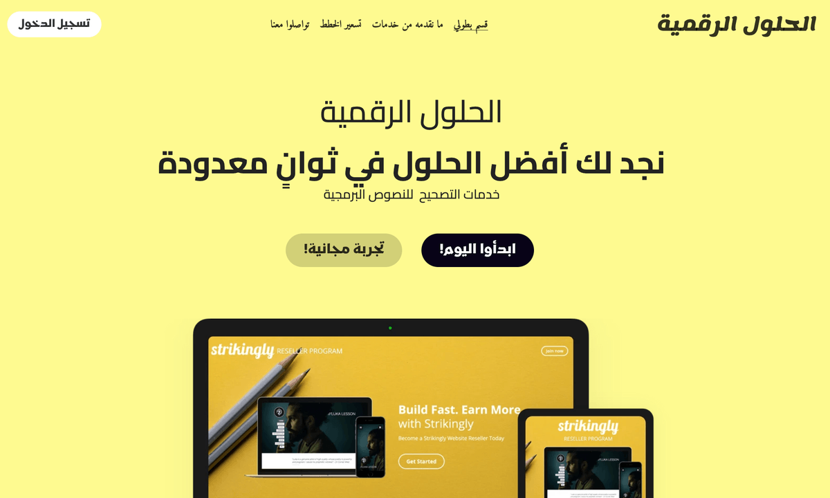قالب ماكرو من Strikingly