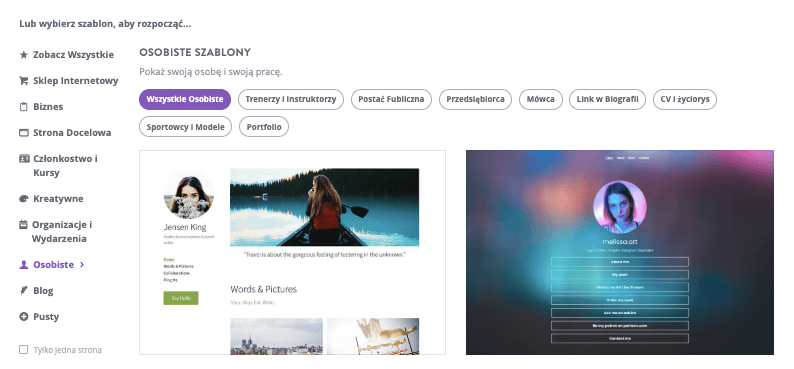 Strikingly dla Profesjonalnego E-maila