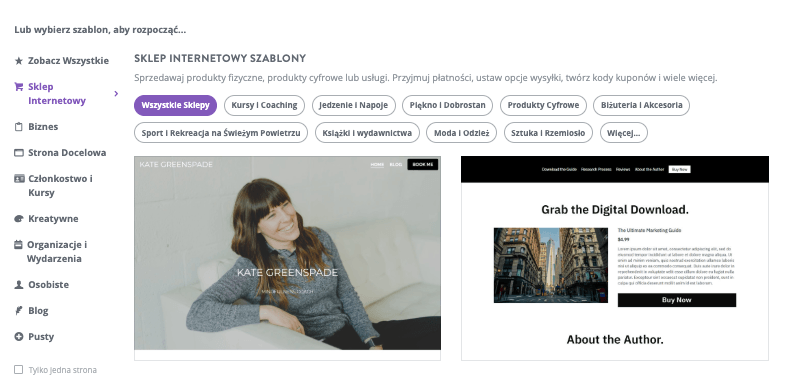 Strikingly – Potężne rozwiązanie e-commerce dla rozwoju firmy – Szablony do dostosowania