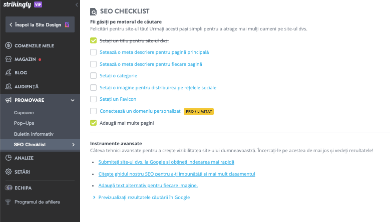 Optimizează pentru SEO 