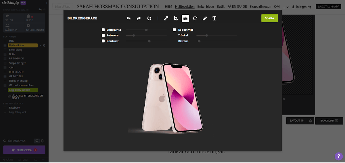 Redigeringsappar och tekniker