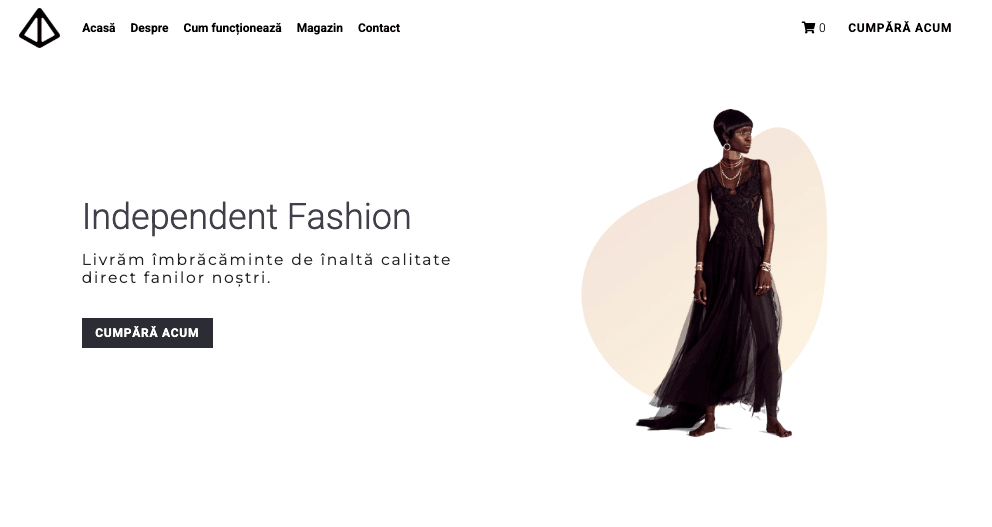 Șablon Glow de la Strikingly