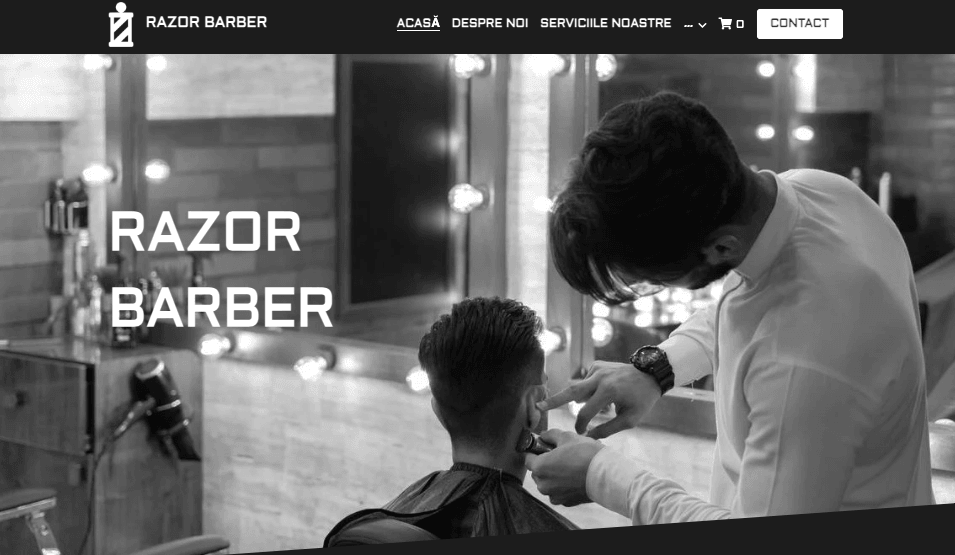 Razor Barber șablon de site web