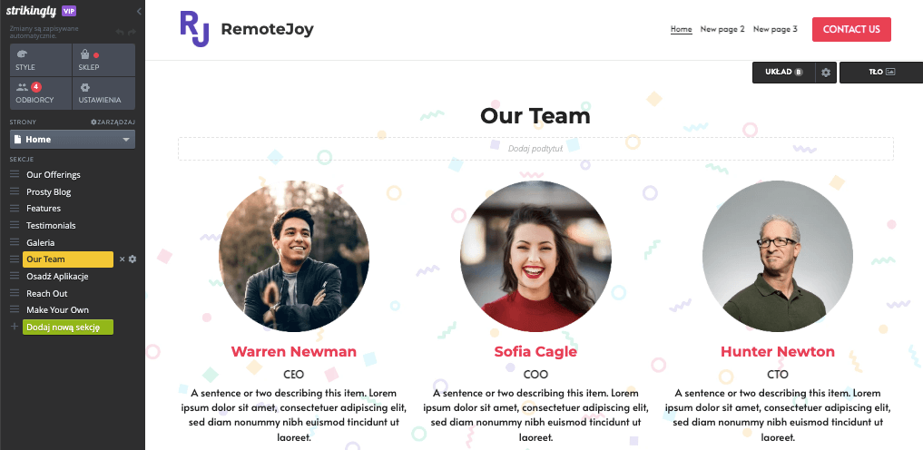 Wskazówki dotyczące copywritingu dla Strikingly – referencje i dowód społeczny