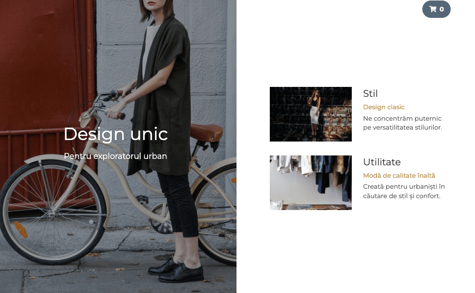 Șablon Magazin Perspective de la Strikingly