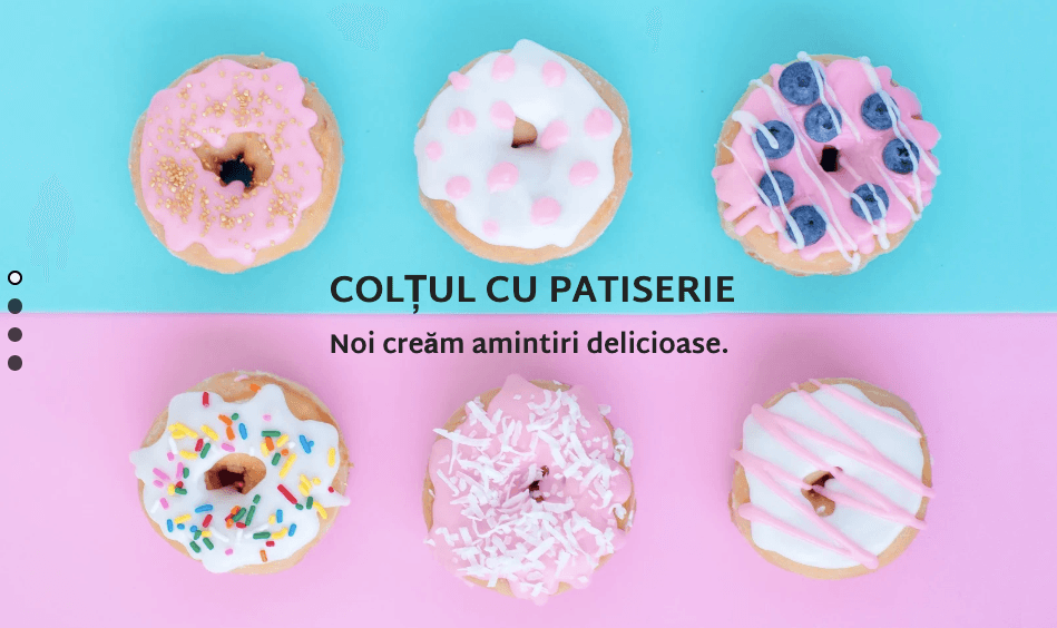 Șablonul Pastry Corner de la Strikingly