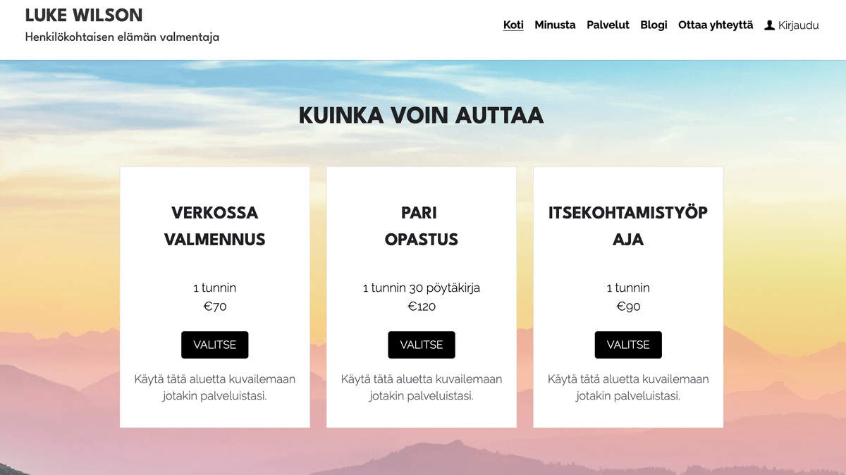 Strikinglyn henkilökohtainen elämäntaitovalmentajamalli
