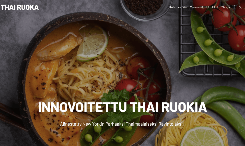 Thai-ravintolan malli Strikinglyltä