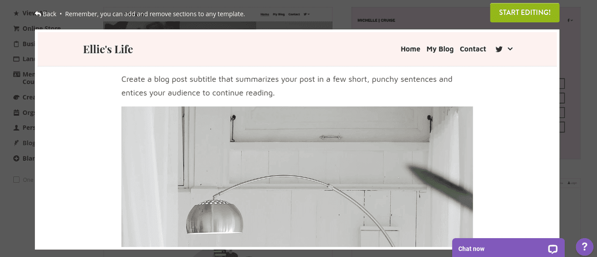 Pași în scrierea unei postări pe blog pe Strikingly - Add Media