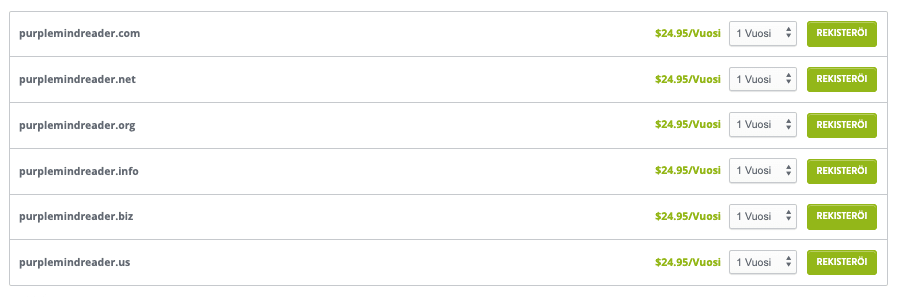 Domainin Valinta Strikinglyllä