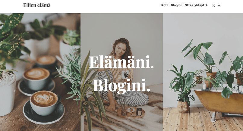 Muoti Blogi Template from Strikingly