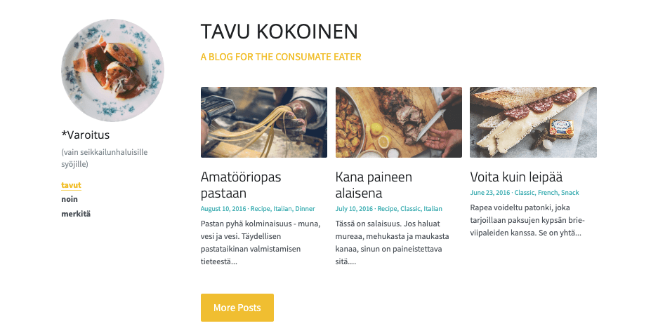 Strikinglyn Byte Sized Blog -mallipohja