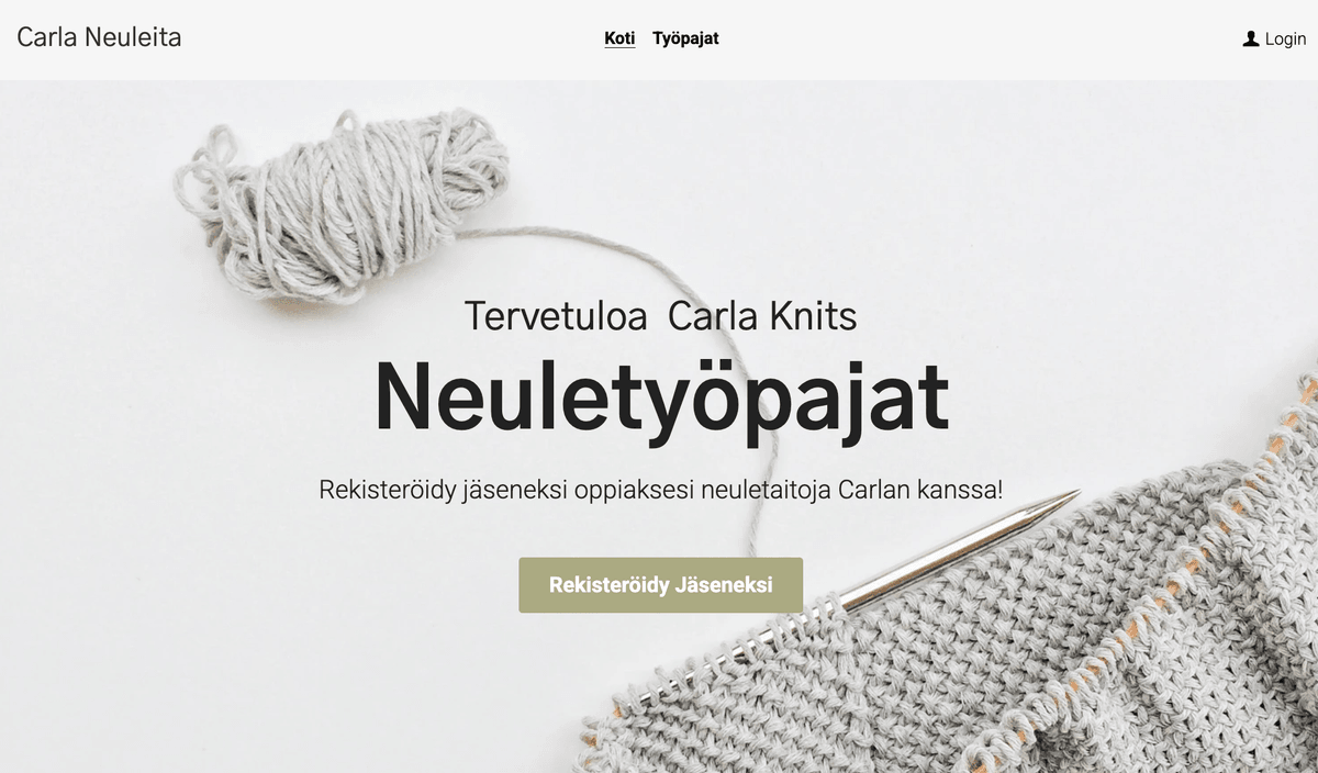 Carla Knits Jäsenyyssivuston Malli