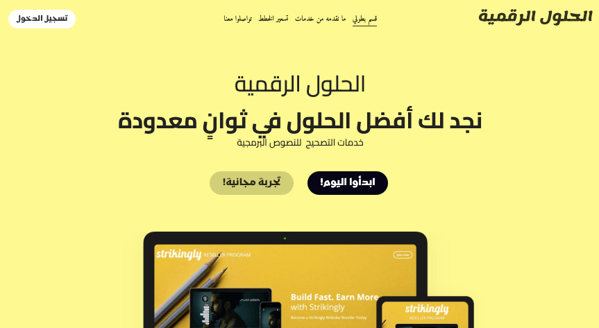 قالب ماكرو من Strikingly