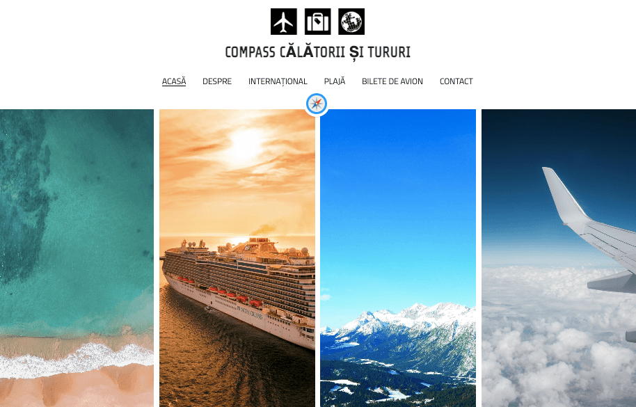 Șablonul Compass de la Strikingly