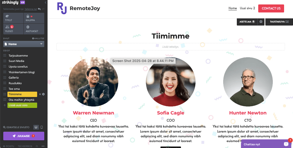 Kotisivujen suunnittelu Strikinglyllä - Social Proof