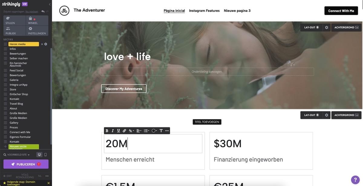 Afbeelding afkomstig van Strikingly