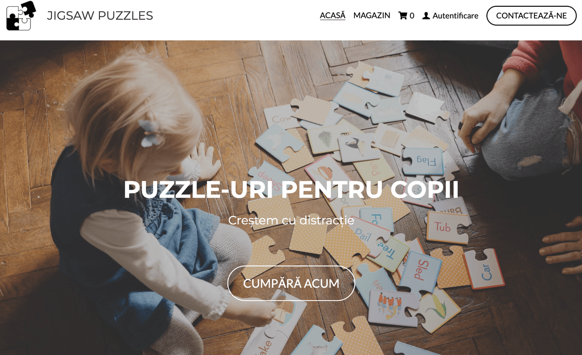 Șablon puzzle de la Strikingly