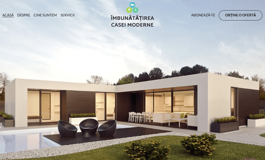 Modern Șablon pentru afaceri de acasă de la Strikingly