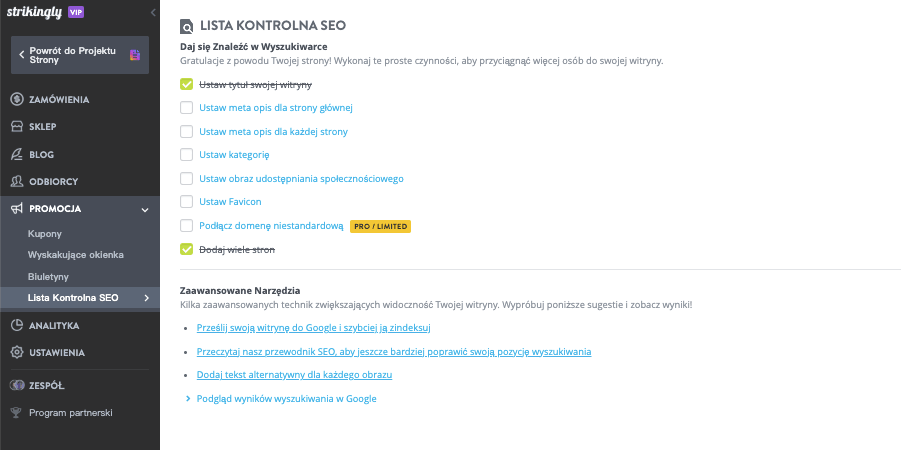 Wskazówki dotyczące copywritingu dla Strikingly – optymalizacja pod kątem SEO