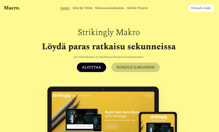 Strikinglyn Makro-Malli