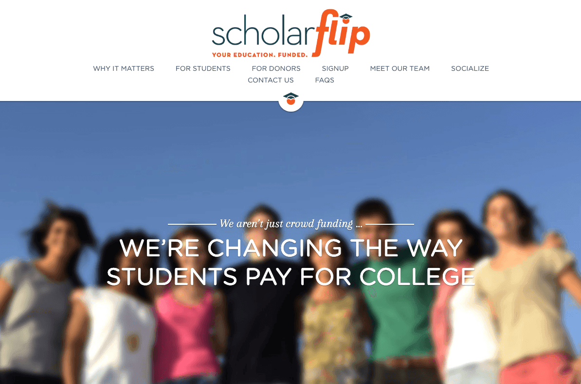 Kuva otettu Strikingly-käyttäjän verkkosivuilta - Scholar Flip 