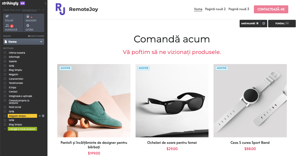 Optimizarea site-ului Strikingly pentru vânzări rapide pe mobil