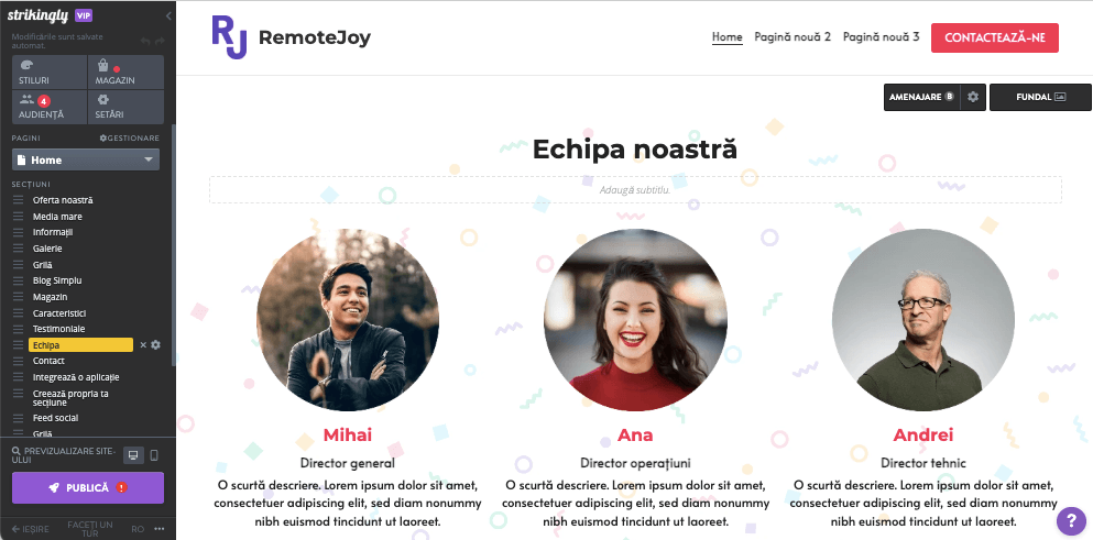 Experiență revoluționară pentru clienți cu Strikingly - Dovada socială și mărturii