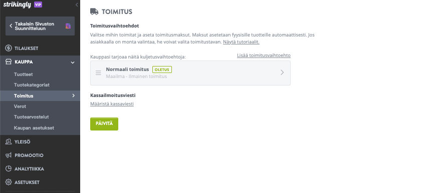 Strikinglyn Ilmainen Toimitus Ominaisuus
