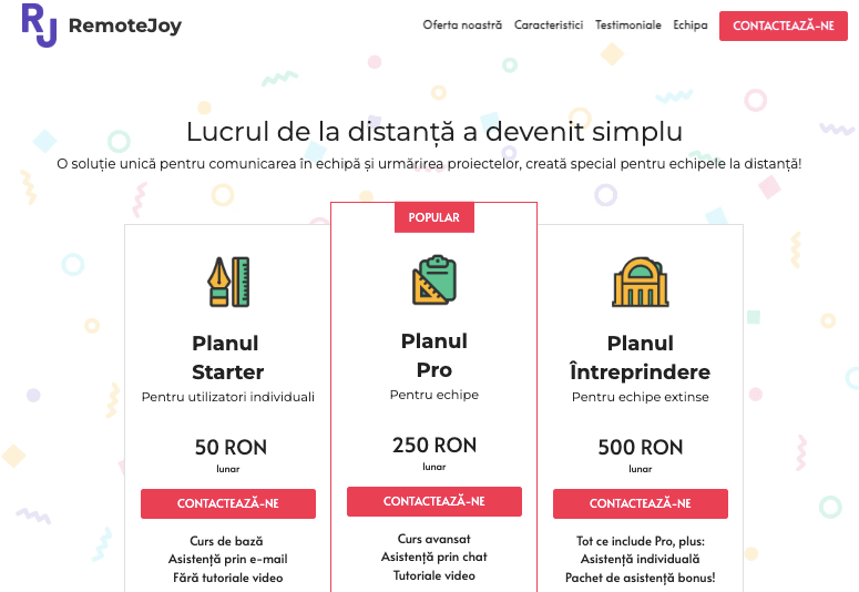 Șablonul Remote Joy