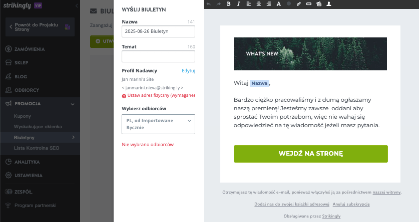 Zarządzanie niedoborami w łańcuchu dostaw dzięki Strikingly – komunikacja z klientami