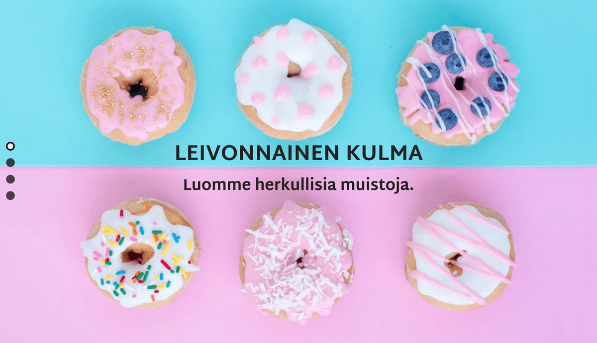 Pastry Corner Yksisivuinen Verkkosivupohja Strikinglyltä