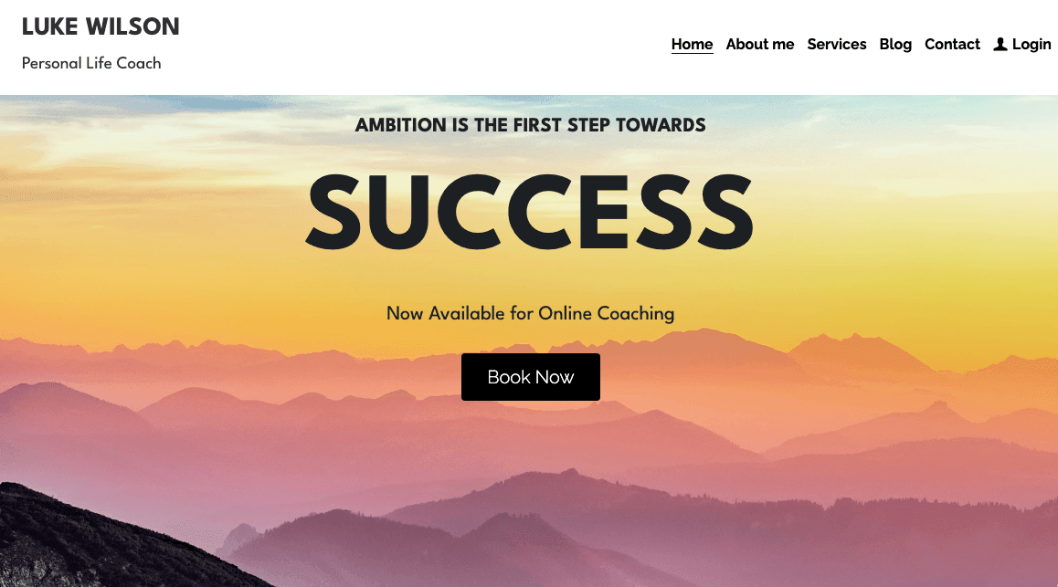 Szablon Osobistego Coachingu Życiowego od Strikingly