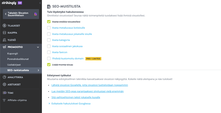Kuinka Strikingly voi auttaa brändin uudistamisessa helposti - SEO-työkalut