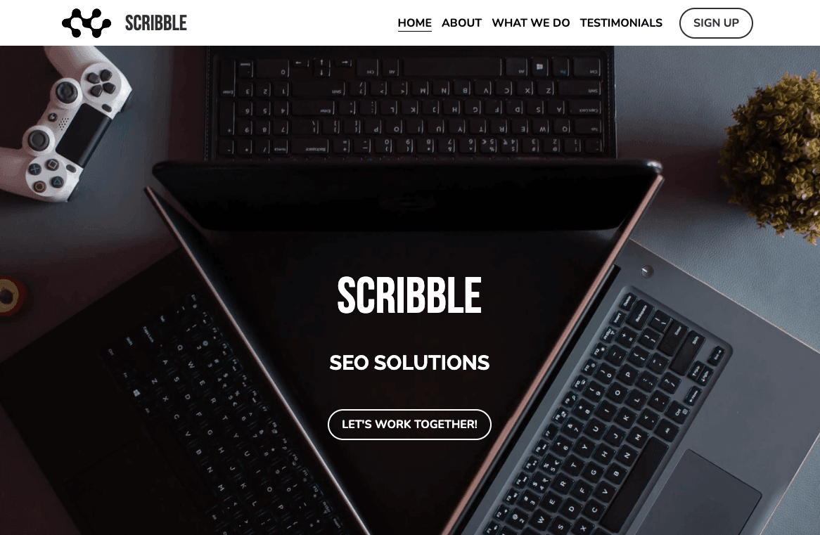 Obraz pochodzi z Szablonu Scribbles Strikingly