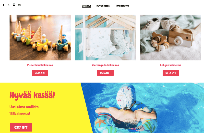 Peggi-verkkokaupan malli