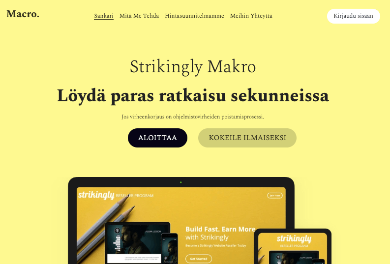 Strikinglyn makropohja