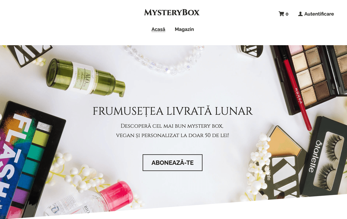 Mystery Box Multi-Pagină șablon de website de la Strikingly