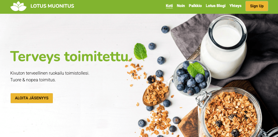 Lotus Catering -malli Strikinglyltä