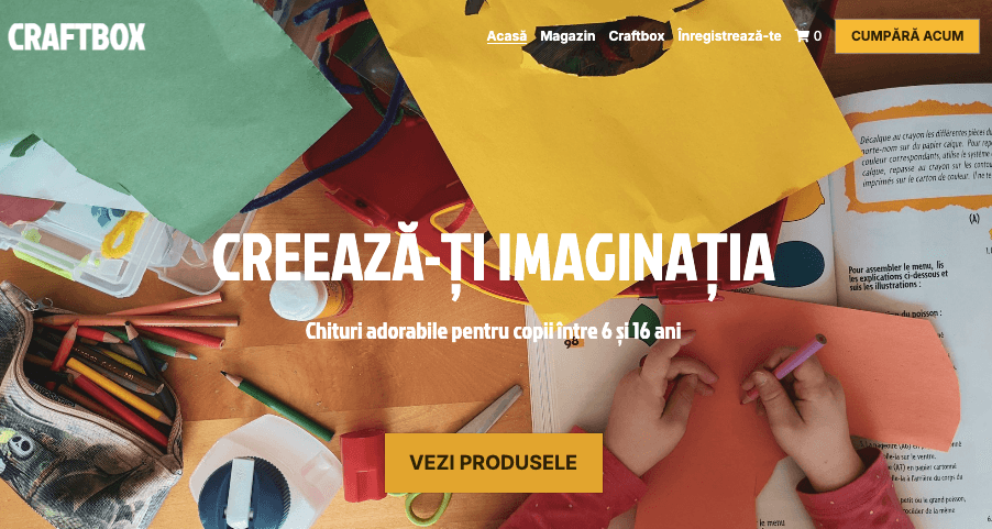 Șablon de cumpărături online CraftBox
