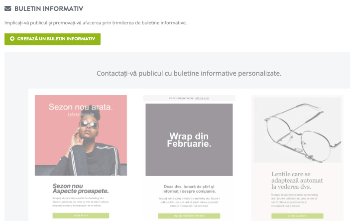 Funcție de buletin informativ izbitor